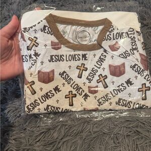 Kids Shirt - White and Brown